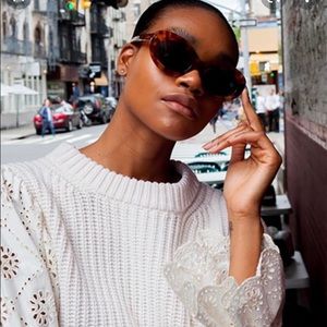 Sea white eyelet sweater